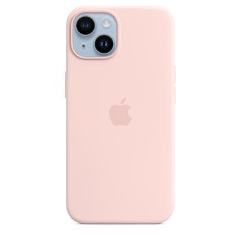 iPhone 14 Silicone Case with MS - Chalk Pink / SK