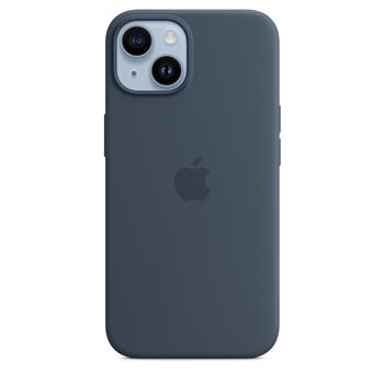 iPhone 14 Silicone Case with MS - Storm Blue / SK