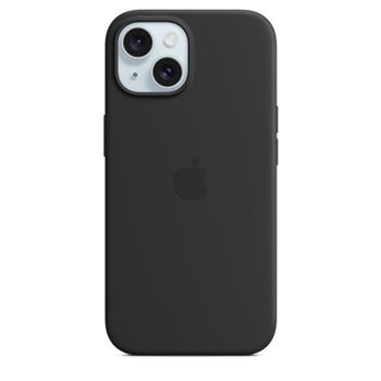 iPhone 15 Silicone Case with MS - Black / SK