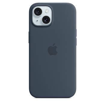 iPhone 15 Silicone Case with MS - Storm Blue / SK