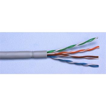 Kabel LEXI Cat 5e UTP PVC šedý-drát (Eca)