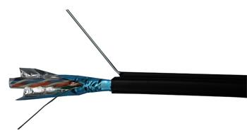 Kabel Solarix FTP Cat5e drát 305m PE venkovní SAMONOSNÝ