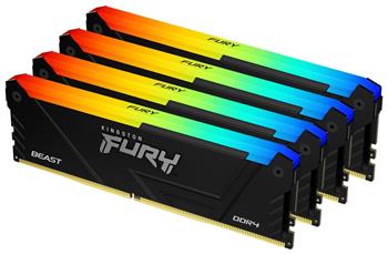 Kingston FURY Beast/DDR4/32GB/3200MHz/CL16/4x8GB/RGB/Black