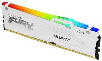 Kingston FURY Beast/DDR5/16GB/6000MHz/CL30/1x16GB/RGB/White