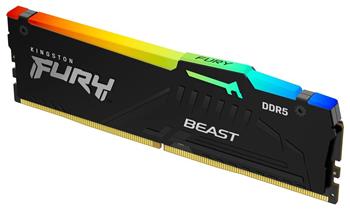 Kingston FURY Beast/DDR5/16GB/6400MHz/CL32/1x16GB/RGB/Black