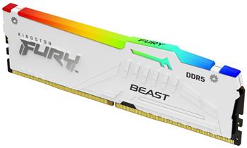 Kingston FURY Beast/DDR5/32GB/6400MHz/CL32/1x32GB/RGB/White