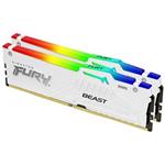 Kingston FURY Beast/DDR5/32GB/6400MHz/CL32/2x16GB/RGB/White