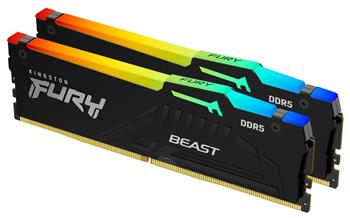 Kingston FURY Beast/DDR5/64GB/6000MHz/CL30/2x32GB/RGB/Black