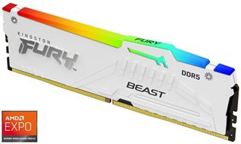 Kingston FURY Beast EXPO/DDR5/16GB/6000MHz/CL30/1x16GB/RGB/White