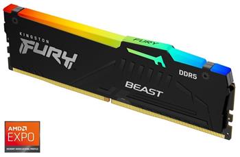 Kingston FURY Beast EXPO/DDR5/8GB/5200MHz/CL36/1x8GB/RGB/Black