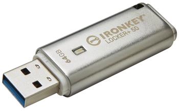 KINGSTON IronKey Locker+ 50 64GB / USB 3.2 / Šifrování XTS-AES