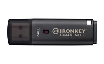 Kingston IronKey Locker+ 50 G2/64GB/USB 3.2 Gen 1 (5Gb/s)/USB-A/Černá