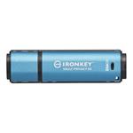 Kingston IronKey Vault Privacy 50/256GB/USB 3.2/USB-A/Modrá