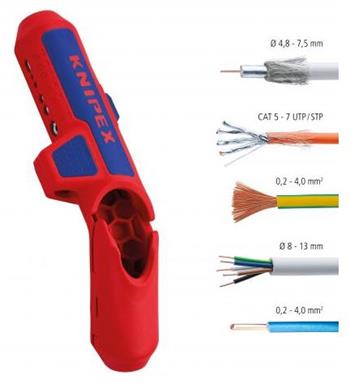 Knipex, 16 95 01 SB, ErgoStrip® Univerzální odizolovací nástroj