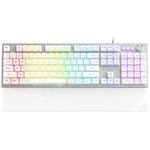 Krux klávesnice Frost Silver-White RGB / fullsize / RGB / podložka / bílá
