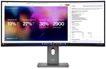 Lenovo P40WD-40/ 39,7" IPS/ 21:9/ 5120x2160/ 400cd/m2/ 2000:1 / 4ms/ webcam/ DaisyChain/ HDMI/ USB-C/ černý