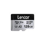 Lexar 128GB H-P Silver Plus microSDHC s adp C10 A2