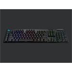 Logitech klávesnice Gaming G915 LightSpeed Linear/ bezdrátová/ lineární spínače/ US - černá