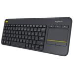 Logitech klávesnice Wireless Keyboard K400 Plus, CZ/SK, unifying přijímač, černá