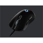 Logitech myš Gaming G403 Hero - 6 tlačítek/podsvícená/drátová/100 - 16 000 DPI/černá