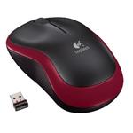 Logitech myš Wireless Mouse M185, optická, 3 tlačítka, červená,1000dpi