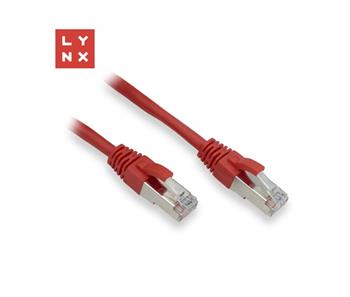 LYNX FTP patch kabel Cat5e PVC, CCA, 15m, červený