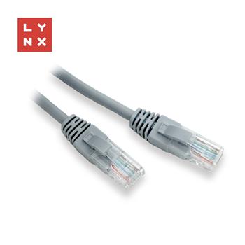 LYNX UTP patch kabel Cat5e, PVC, CCA, 0,3m, šedý (balení obsahuje 10ks)