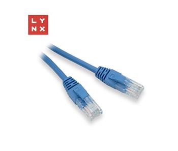 LYNX UTP patch kabel Cat5e, PVC, CCA, 15m, modrý