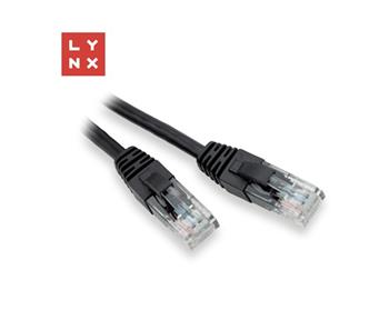 LYNX UTP patch kabel Cat5e, PVC, CCA, 3m, černý