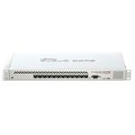 MikroTik Cloud Core Router, CCR1016, 12x GB LAN, Level6, RM1U, LCD, PSU