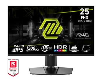 MSI MAG/255PXF/24,5"/IPS/FHD/300Hz/0,5ms/Černá/3R