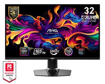 MSI MAG/321UP QD-OLED/31,5"/QD-OLED/4K UHD/165Hz/0,03ms/Černá/3R