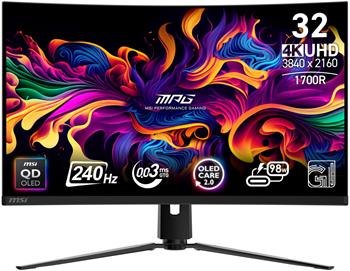 MSI MPG/321CURX/31,5"/QD-OLED/4K UHD/240Hz/0,3ms/Černá/3R