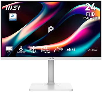 MSI PRO MAX 241PHW E14/ 24"/ 1920x1080/ IPS/ 4ms/ 144Hz/ 300cd/m2/ 1500:1/ HDMI/ DP/ USB/ VESA/ bílý