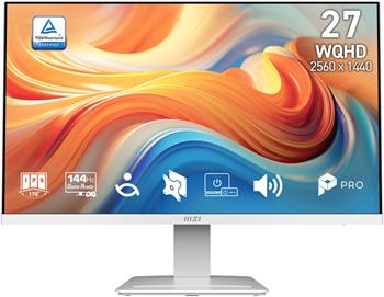 MSI PRO MP273QW E14/ 27"/ 2560x1440/ IPS/ 1ms/ 144Hz/ 300cd/m2/ 1100:1/ HDMI/ DP/ VESA/ bílý