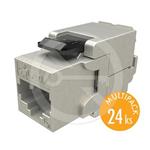 MULTIPACK 24 ks - samořezný keystone Solarix CAT6A STP SXKJ-10G-STP-BK-SA Component Level a 4PPoE certifikaceRead mo