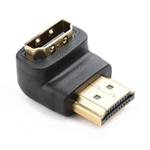 NEDIS adaptér HDMI úhlový 90°/ HDMI konektor - HDMI zásuvka/ černý/ box