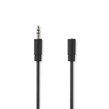 Nedis CAGL22050BK20- Stereo Audio Kabel | 3,5mm Zástrčka - 3,5mm Zásuvka | 2 m | Černá