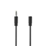 Nedis CAGL22050BK50- Stereo Audio Kabel | 3,5mm Zástrčka - 3,5mm Zásuvka | 5 m | Černá