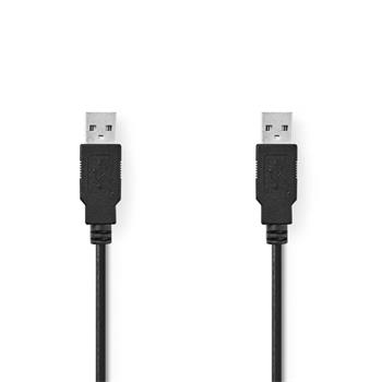 Nedis CCGT60000BK10 - USB 2.0 kabel | A Zástrčka - A Zástrčka | 1,00 m | Černá barva