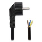 NEDIS napájecí kabel/ zástrčka Typ F/ úhlový - přímý/ poniklovaný/ černý/ bulk/ 1,8m