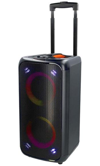 NEDIS párty reproduktor/ výkon 240 W/ Bluetooth/ doba přehrávání na baterie 5 hod/ držadlo/ párty osvětlení/ ekvalizér