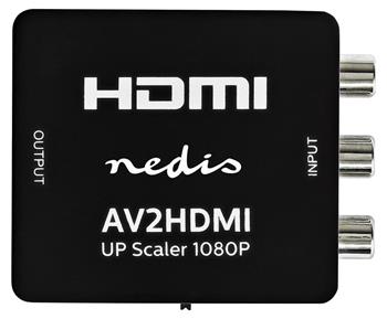 NEDIS převodník smíšeného videa na HDMI/ 3x RCA/ černý