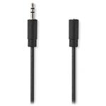 NEDIS prodlužovací stereo audio kabel s jackem/ zástrčka 3,5 mm - zásuvka 3,5 mm/ černý/ bulk/ 1m