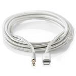 NEDIS PROFIGOLD Apple Lightning 8pin kabel s adaptérem/ Apple Lightning zástrčka – 3,5 mm jack zástrčka/ nylon/ BOX/ 1m
