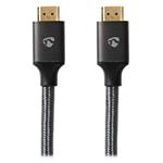 NEDIS PROFIGOLD Ultra High Speed HDMI 2.1 kabel/ 8K@60H/ zlacené konektory HDMI-HDMI/ bavlna/ antracit/ BOX/ 3m