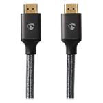 NEDIS PROFIGOLD Ultra High Speed HDMI 2.1 kabel/ 8K@60H/ zlacené konektory HDMI-HDMI/ bavlna/ antracit/ BOX/ 5m