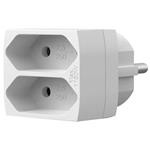 NEDIS síťový rozbočovač/ 2x zásuvka typu C (bez kolíku)/ 250 V AC 50/60 Hz/ 2,5 A/ 1100 W/ bílý