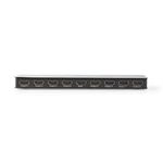 Nedis VSPL3478ATH - HDMI Rozbočovač | 8 Portů port(s) | Vstup HDMI  | 8x Výstup HDMI | 4K@60Hz | 18 Gbps | Kov | černý