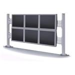 Neomounts  FPMA-DTB200 / Flat Screen Desk Toolbar for 6 screens (70 x 130 cm) / Silver